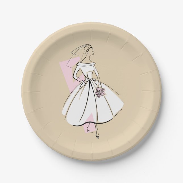 Teller für neutrales Papier der Mode-Bride (Vorderseite)
