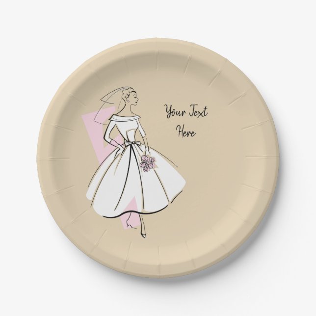 Teller für neutrales Papier in der Mode-Bride (Vorderseite)