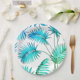 Teller für niedliche aquamarine Blume