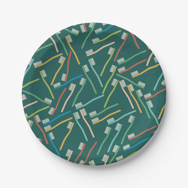 Teller für niedliche Zahnärzte (Vorderseite)