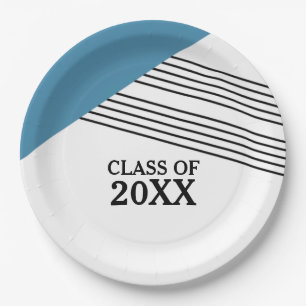 Teller für Papierstreifen mit blauem geometrischem