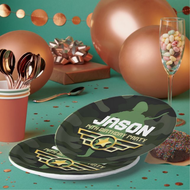 Teller für Party-Party im militärischen Stil (Multi)