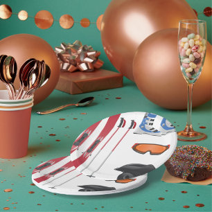 Teller für Skiausrüstung