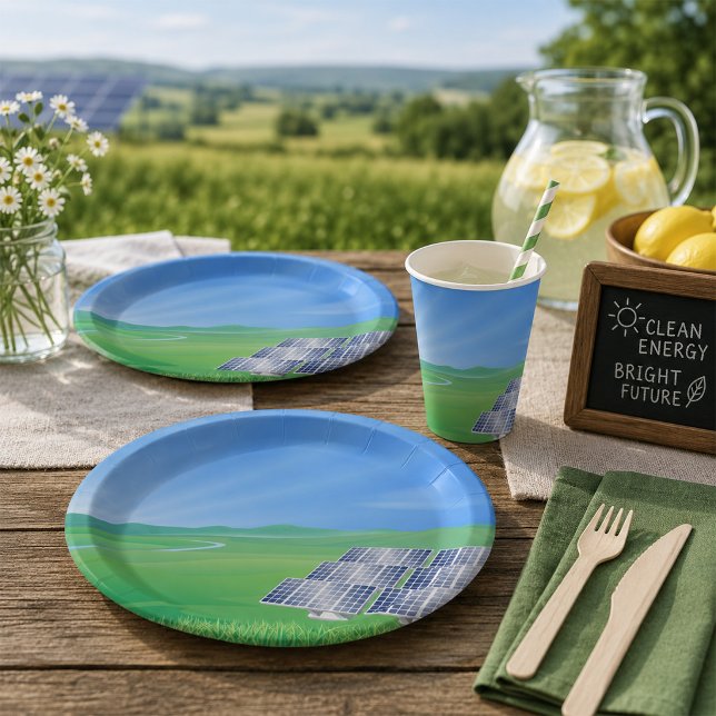 Teller für Solarpapier für erneuerbare Energien (Von Creator hochgeladen)