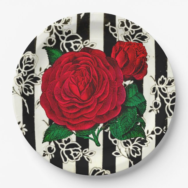 Teller für Vintage Rose (Vorderseite)