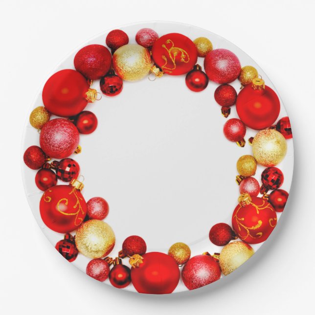 Teller für Weihnachts-Party (Vorderseite)