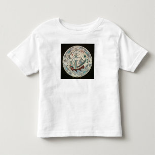 Teller gemalt mit einem Schiff Kleinkind T-shirt
