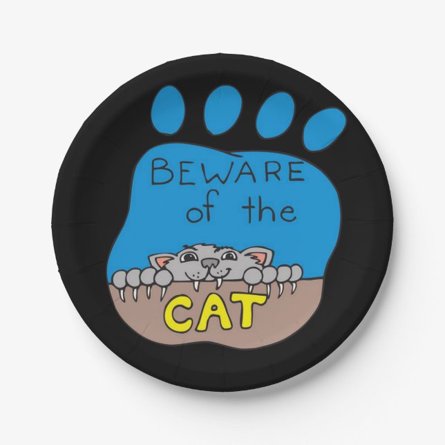 Teller Halloween, Katze (Vorderseite)