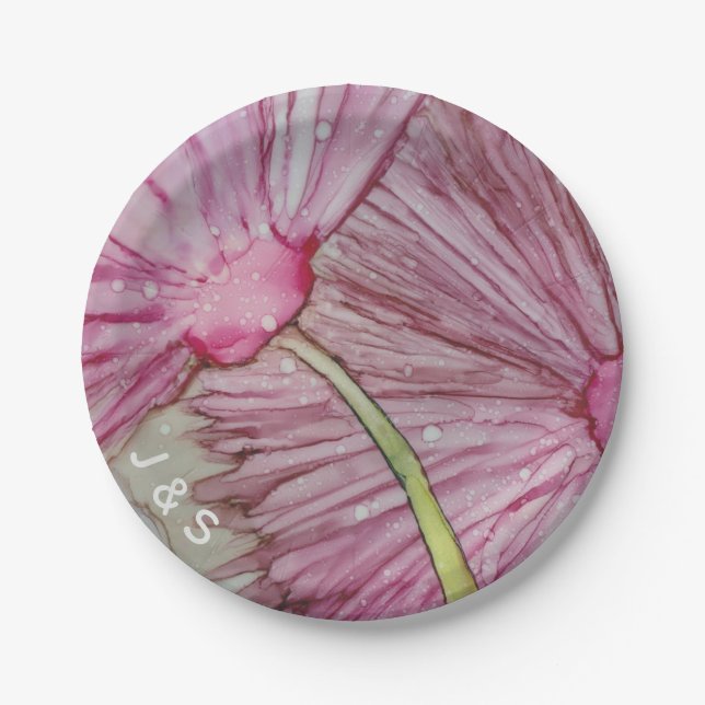 Teller Hochzeiten Türkis und Lavendel (Vorderseite)