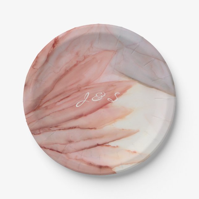 Teller Hochzeitsfeiern in Pinks und Lavendern (Vorderseite)