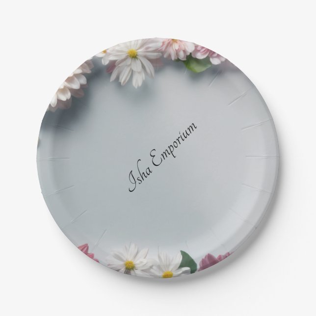 Teller mit Blumenmotiven (Vorderseite)