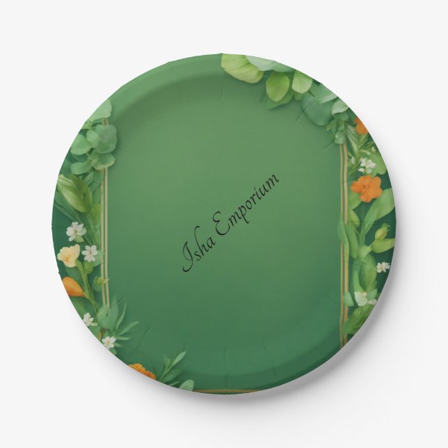 Teller mit Blumenmotiven (Vorderseite)