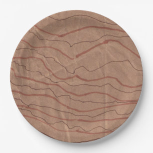 Teller mit braunem Marmordesign