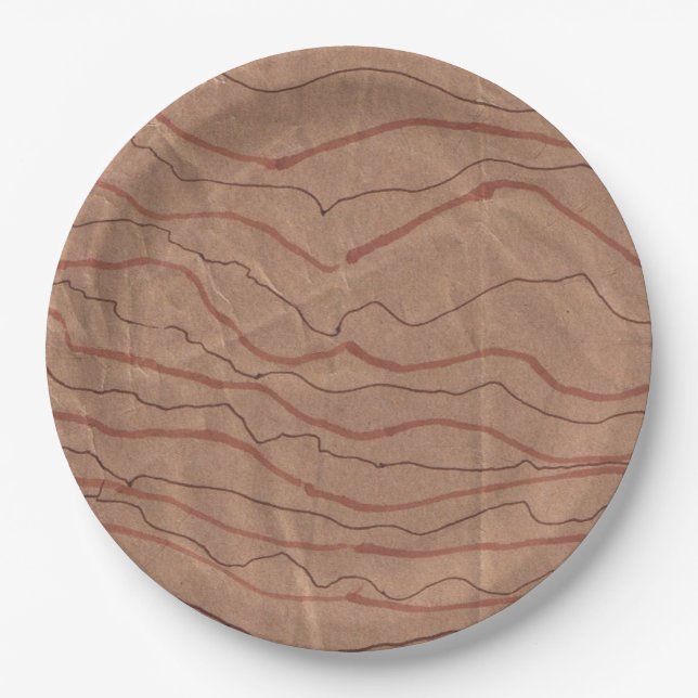 Teller mit braunem Marmordesign (Vorderseite)