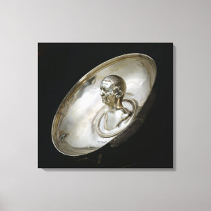 Teller mit dem Fehlschlag eines Mannes nach innen Leinwanddruck