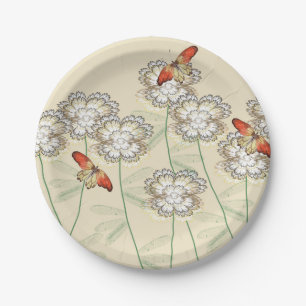 Teller mit digitalem Blumendesign