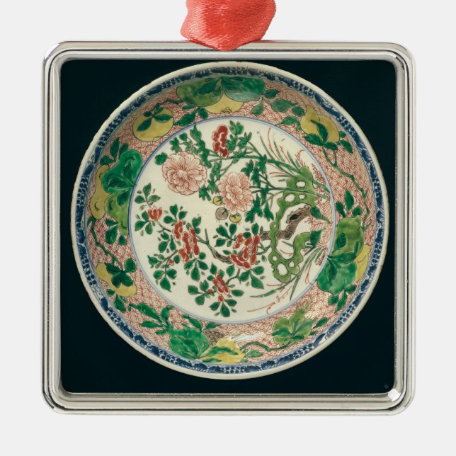 Teller mit famille verte Dekoration (Vorne)