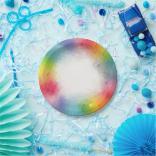 Teller mit farbenfrohen Rundpapier Moderne Elegant