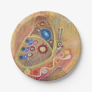 Teller mit kundenspezifischem Papier Butterfly Art