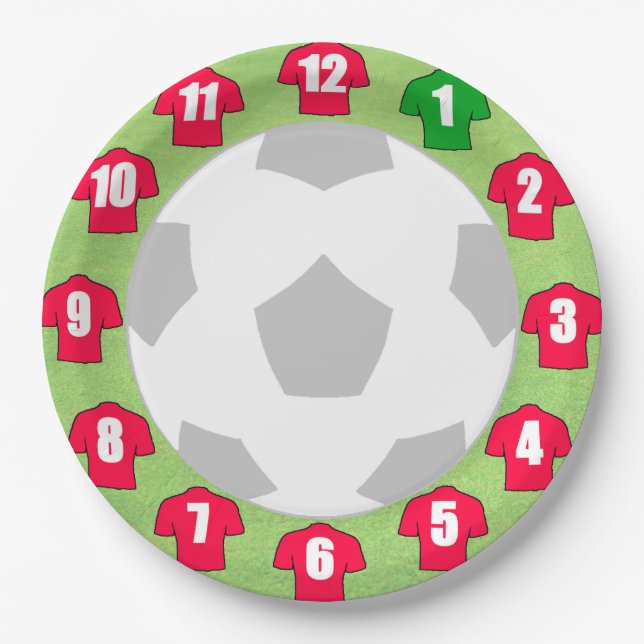 Teller mit roten Shirts (Vorderseite)