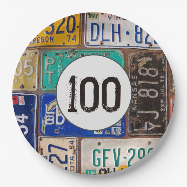 Teller mit ruhender Lizenz 100. Geburtstag (Vorderseite)