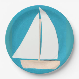 Teller mit Sailboat-Design