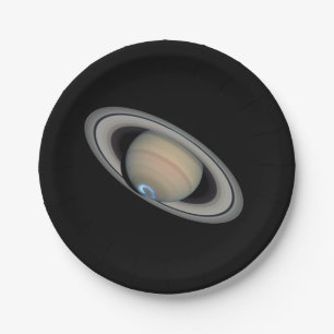 Teller Planet Saturn Aurora und Rings Paper