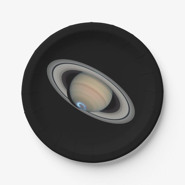 Teller Planet Saturn Aurora und Rings Paper (Vorderseite)