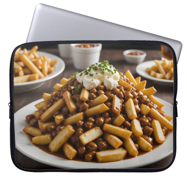 Teller Poutine Laptopschutzhülle (Vorderseite)