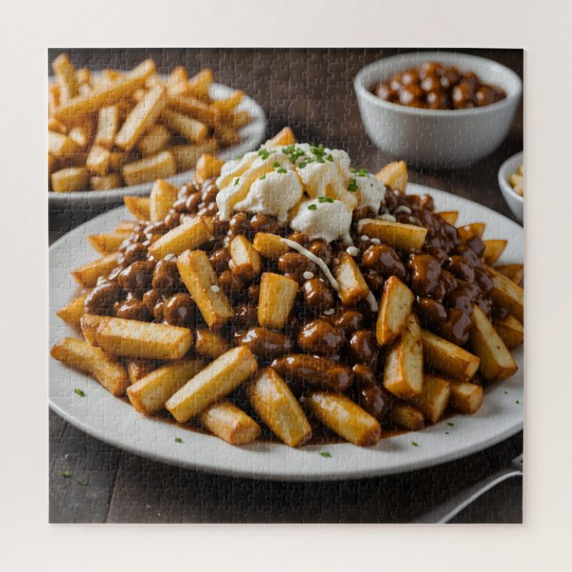 Teller Poutine Puzzle (Vertikal)