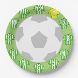 Teller - Shirts mit weißem und grünem Streifen