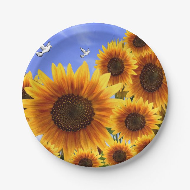 Teller Sonnenblumen (Vorderseite)
