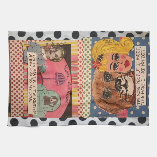 Teller Tuchhunde Geschirrtuch (Horizontal)