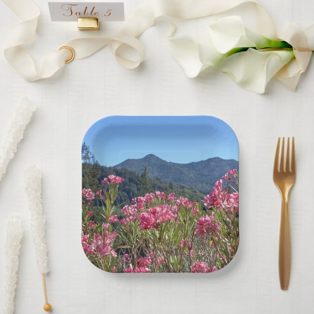 Teller und Bowls Tamalpais Rosa Blume (Hochzeit)