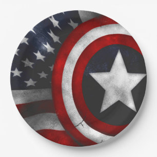 Teller/US Flagge Pappteller