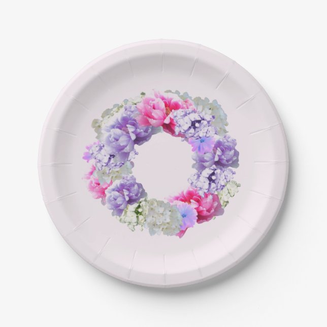 Teller von Blumenblättern in gemischten Farben (Vorderseite)