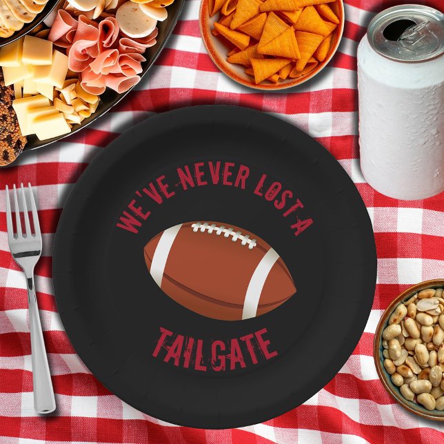 Teller von Fußball-Schneiderei (Football Tailgating Paper Plates)