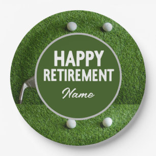Teller von Golf Happy Retirement Paper