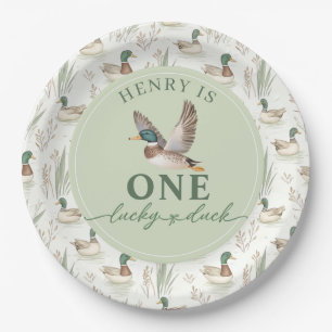 Teller von Green One Lucky Duck 1. Geburtstag