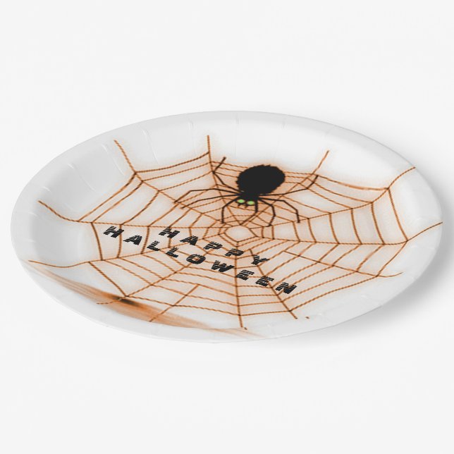 Teller von Orange & White Halloween Spiegellerie (Schrägansicht)