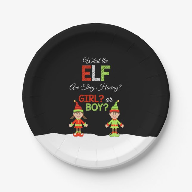 Teller von Weihnachtsgeschlechtsberichten - Elf (Vorderseite)