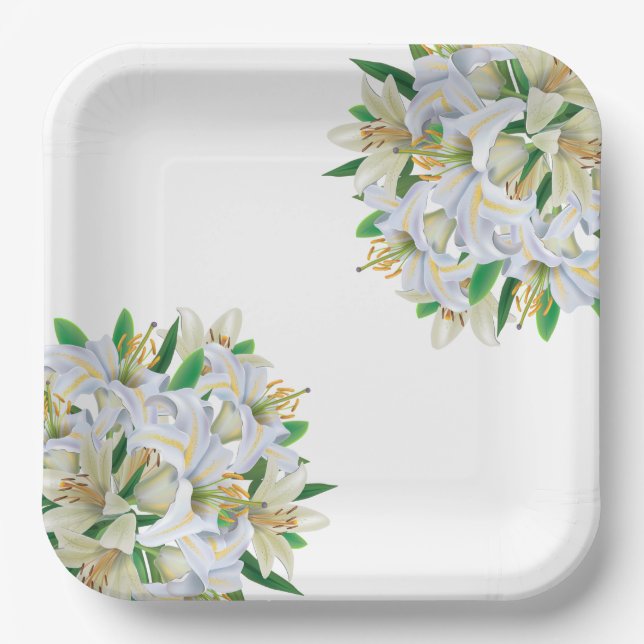 Teller von White Lilies (Vorderseite)
