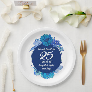 Teller zum 25. Hochzeitstag