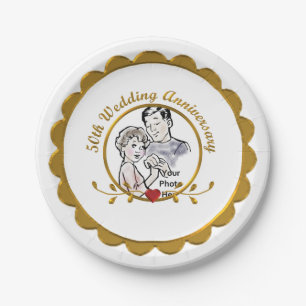 Teller zum 50. Hochzeitstag