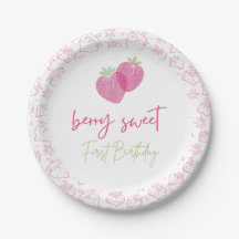 Teller zum ersten Geburtstag Berry Sweet