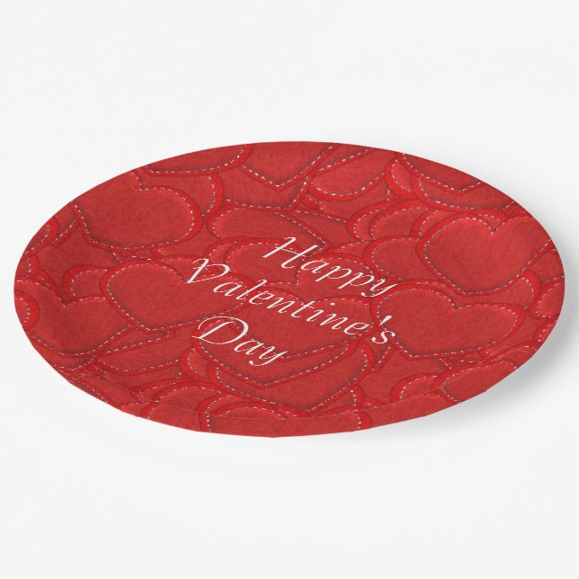 Teller zum Valentinstag von Noten (Schrägansicht)