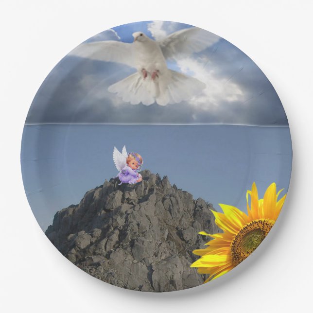 Teller zum Weißblütenpapier von Angel (Vorderseite)