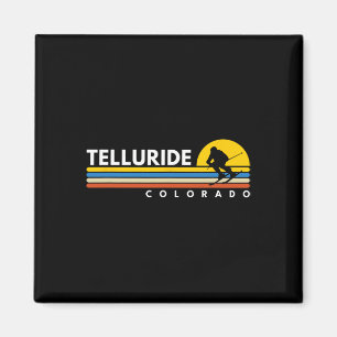 Telluride Co Colorado Vintag Retro Souvenirs Skii Magnet