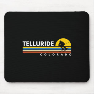 Telluride Co Colorado Vintag Retro Souvenirs Skii Mousepad