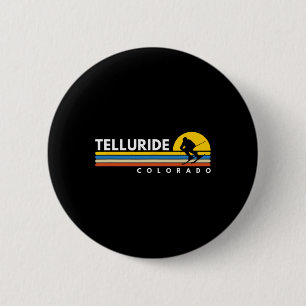 Telluride Co Colorado Vintage Retro Souvenirs Skif Button
